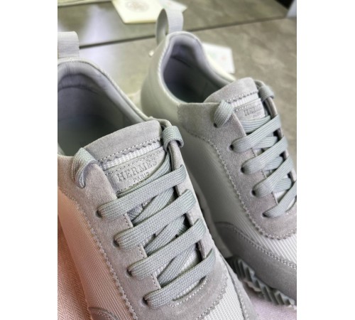 Кроссовки серые Hermes Bouncing Gray ob392