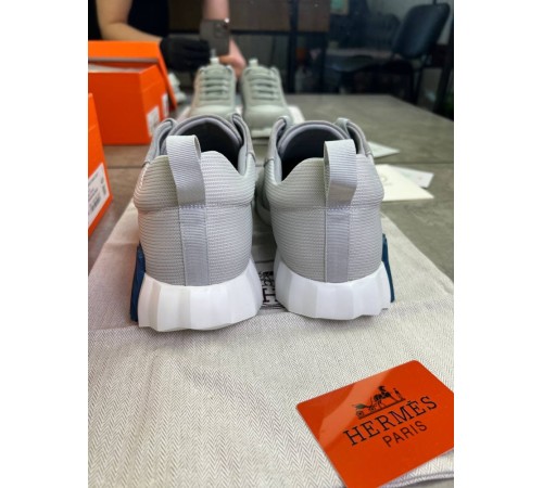 Кроссовки серые Hermes Bouncing Gray ob392