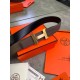 Ремень Hermes двухсторонний коричневый с черным r150