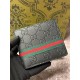 Мужской кожаный кошелек Gucci Black  k027