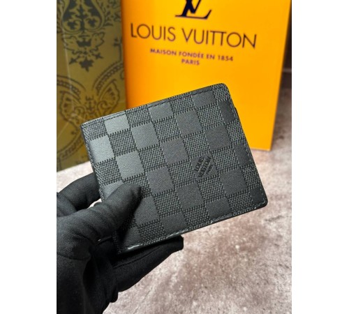 Мужской кожаный кошелек Louis Vuitton Multiple Damier Infini  k028