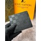 Мужской кожаный кошелек Louis Vuitton Multiple Damier Infini  k028