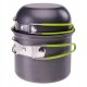 Набір посуду туристичний Elbrus Hike Pro Cook 4 SET Grey/Lime M000161472