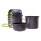 Набір посуду туристичний Elbrus Hike Pro Cook 4 SET Grey/Lime M000161472