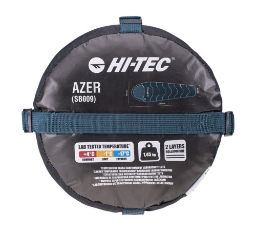 Спальний мішок Hi-Tec Azer (SB009) 230 x 80 cм Deep Teal/Silver Pine (JS.320.05)