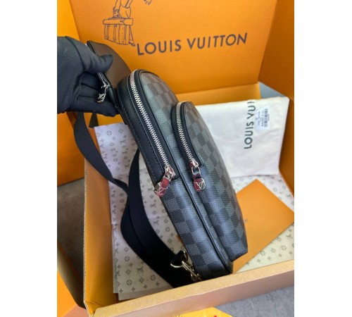 Сумка слінг сіра Louis Vuitton Avenue NM Damier Graphite c800