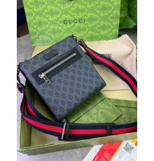 Месенджер сірий Gucci GG Black Small c803