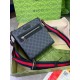 Месенджер сірий Gucci GG Black Small c803