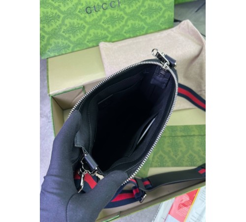 Месенджер сірий Gucci GG Black Small c803