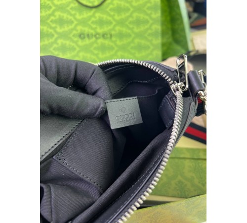 Месенджер сірий Gucci GG Black Small c803