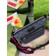 Месенджер сірий Gucci GG Black Small c803