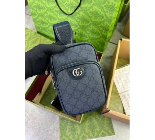 Сумка-слінг синя Gucci Ophidia GG Blue c806