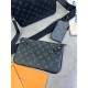 Месенджер Louis Vuitton Trio Monogram сірий с827