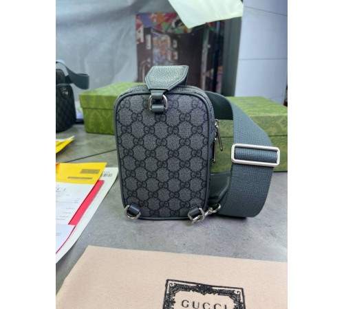 Сумка-слінг сіра Gucci Ophidia GG Supreme c833