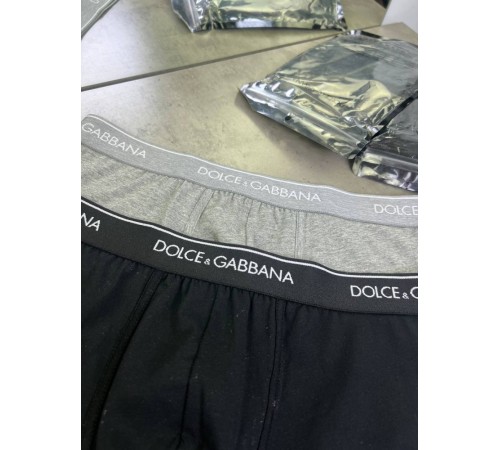 Набір нижньої білизни Dolce Gabbana з 2-х пар чорно-сірого кольору t139