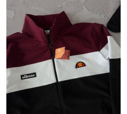 Костюм Ellesse чорний з бордовим