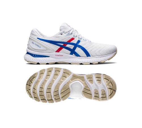 Кросівки чоловічі Asics GEL-Nimbus 22 39,5 (25 cм) White/Electric Blue (1011A780-100-39.5)