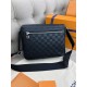 Месенджер чорний Louis Vuitton District PM Damier Infini c802