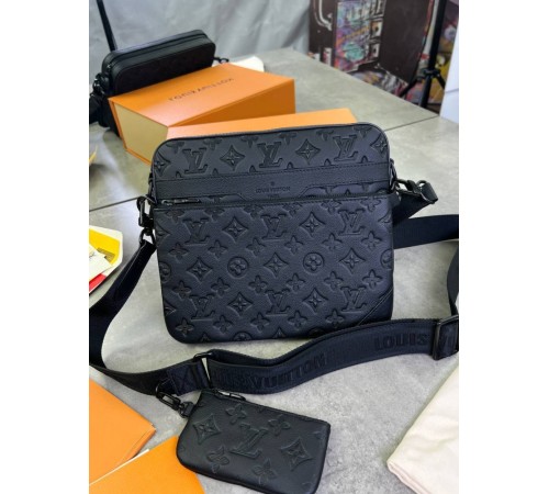 Месенджер чорний Louis Vuitton Black Trio Monogram c828