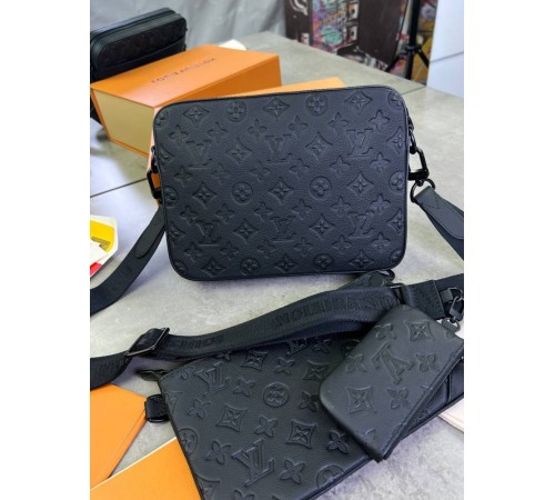 Месенджер чорний Louis Vuitton Black Trio Monogram c828