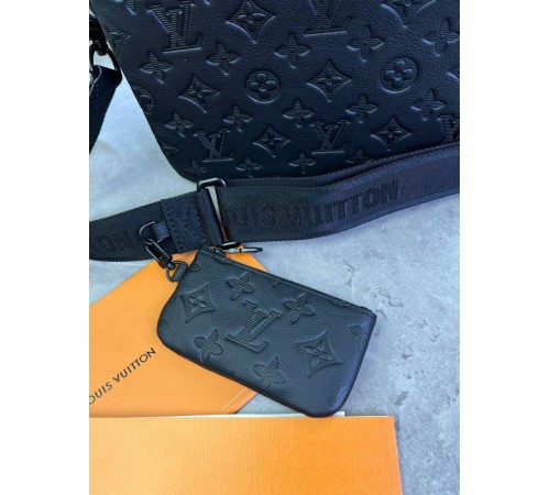 Месенджер чорний Louis Vuitton Black Trio Monogram c828