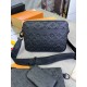 Месенджер чорний Louis Vuitton Black Trio Monogram c828