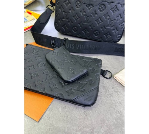 Месенджер чорний Louis Vuitton Black Trio Monogram c828