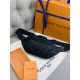 Поясна чорна сумка Louis Vuitton Rush Bumbag G65 c834