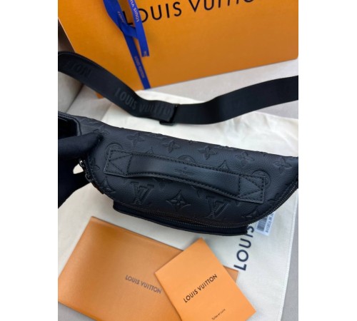 Поясна чорна сумка Louis Vuitton Rush Bumbag G65 c834