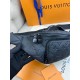 Поясна чорна сумка Louis Vuitton Rush Bumbag G65 c834