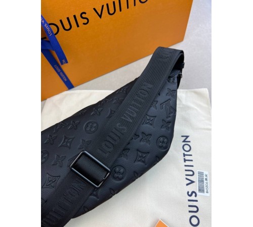 Поясна чорна сумка Louis Vuitton Rush Bumbag G65 c834