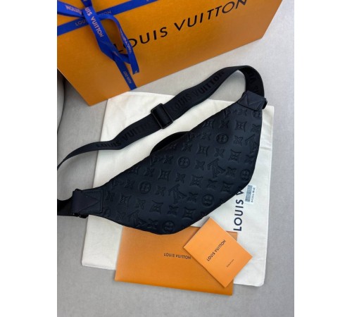 Поясна чорна сумка Louis Vuitton Rush Bumbag G65 c834