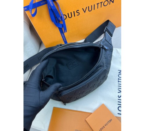 Поясна чорна сумка Louis Vuitton Rush Bumbag G65 c834