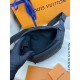 Поясна чорна сумка Louis Vuitton Rush Bumbag G65 c834