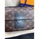 Сумка-месенджер коричнева Louis Vuitton S-Lock Monogram Macassar c835