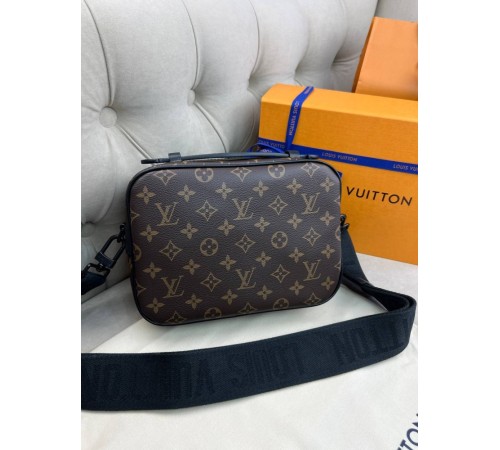 Сумка-месенджер коричнева Louis Vuitton S-Lock Monogram Macassar c835