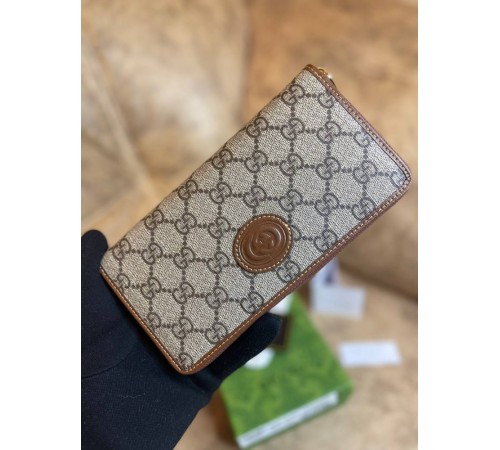 Вертикальний гаманець Gucci Aria Brown