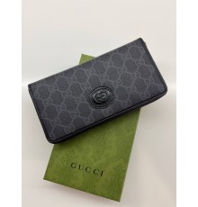 Вертикальний гаманець Gucci Aria Grey