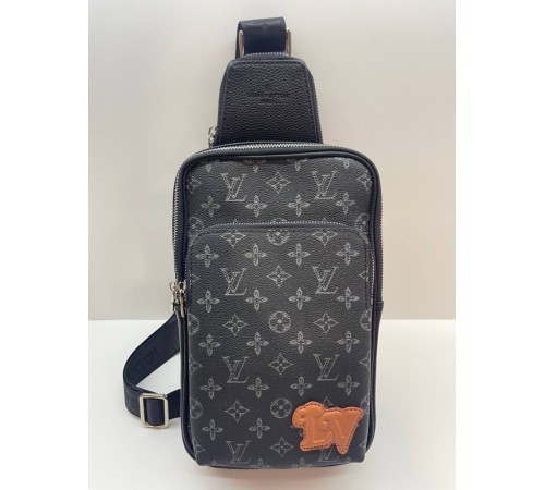 Чоловічий слінг Louis Vuitton Avenue NM Monogram Eclipse, чорний