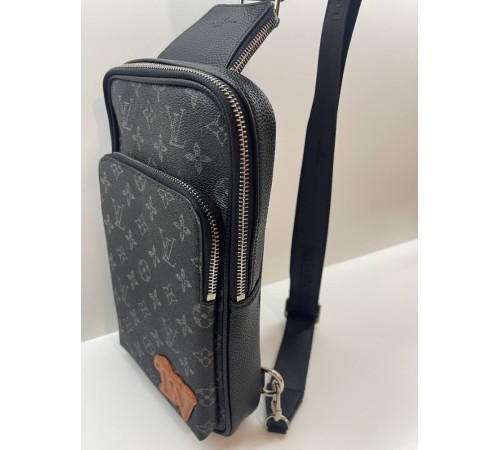 Чоловічий слінг Louis Vuitton Avenue NM Monogram Eclipse, чорний