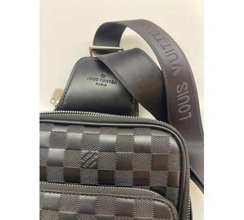 Чоловічий слінг Louis Vuitton Avenue NM Damier Infini, чорний