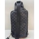 Чоловічий слінг Louis Vuitton Avenue NM Damier Infini, чорний