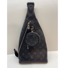 Мужской слинг Louis Vuitton Duo Monogram Eclipse, чорний