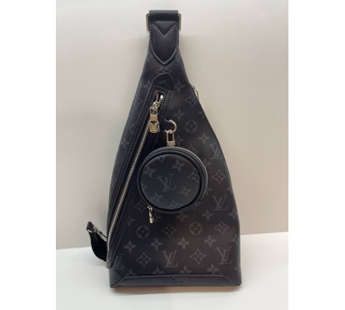 Мужской слинг Louis Vuitton Duo Monogram Eclipse, чорний