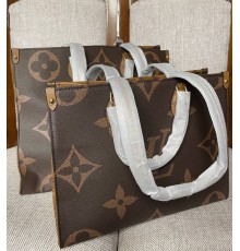 Жіноча сумка-шопер Louis Vuitton OnThe GO Monogram  Коричневий