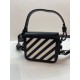 Жіноча сумка Off White Diag flap bag, чорна