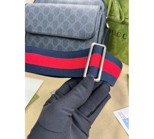 Крос-боді сірий Gucci GG Supreme Small c840