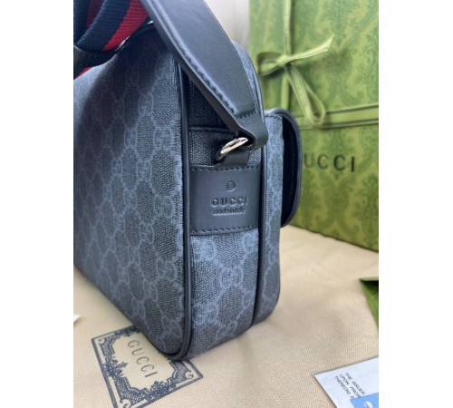 Крос-боді сірий Gucci GG Supreme Small c840