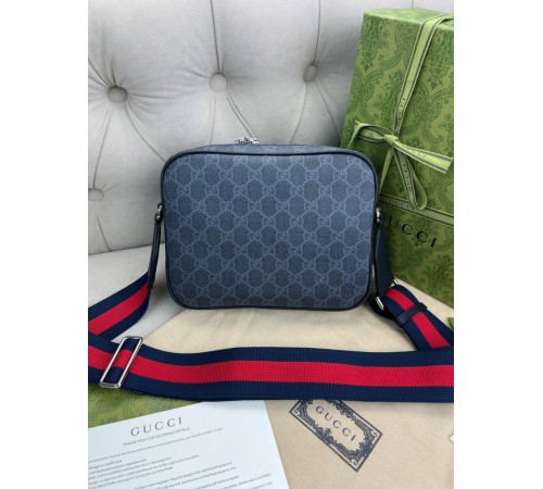 Крос-боді сірий Gucci GG Supreme Small c840