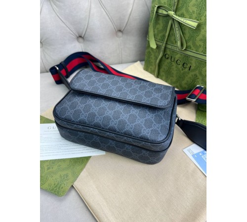 Крос-боді сірий Gucci GG Supreme Small c840